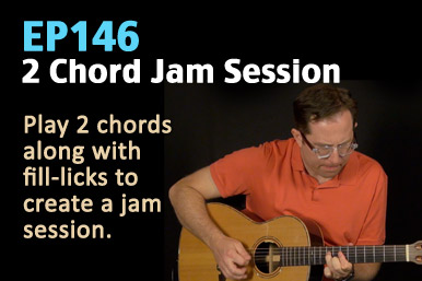 Easy 2 Chord Jam Session (Rhythm and Fill-Licks) - EP146