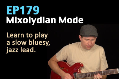 Mixolydian Mode - Learn To Play An Easy Jazz Blues Lead In This Guitar 