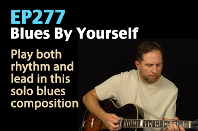 Play a blues composition by yourself on guitar - both rhythm and lead ...