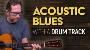 acoustic blues with drum track