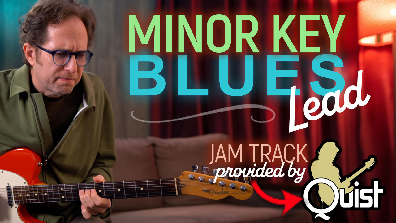 Minor key blues lead guitar