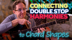 connect double stop harmonies on guitar